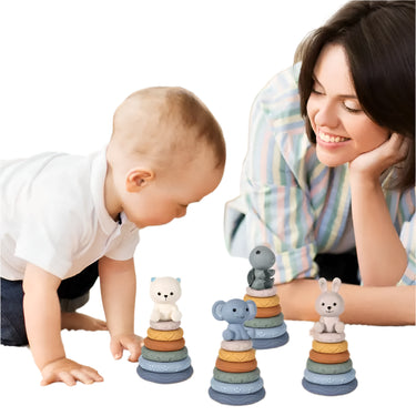 Soft Stackers | Discover playfully - Montessori stacking rings for babies